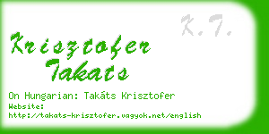 krisztofer takats business card