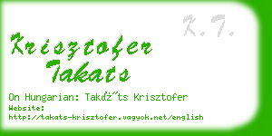 krisztofer takats business card